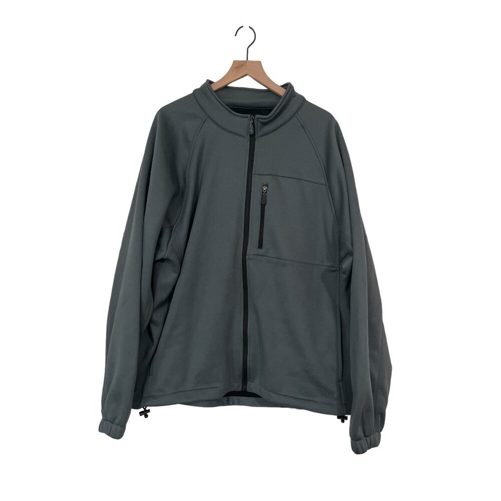 I5 Apparel Mens Gray Long Sleeve Full Zip Jacket Fleece Lined SIze XXL